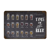 types of beer ale tin sign vintage retro metal sign wall decor home office bar pub store garage coffee shop hotel man cave club