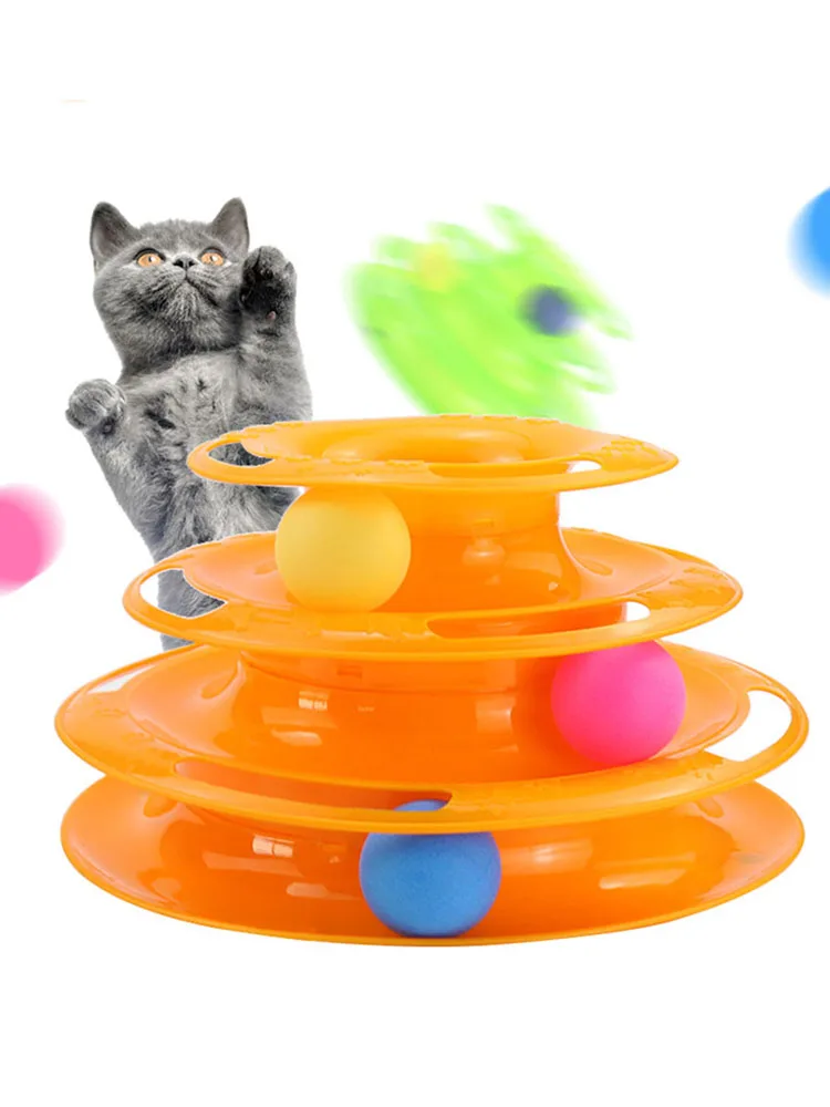 Игрушка для домашних животных трехуровневая игрушка кошек и Трековый шар