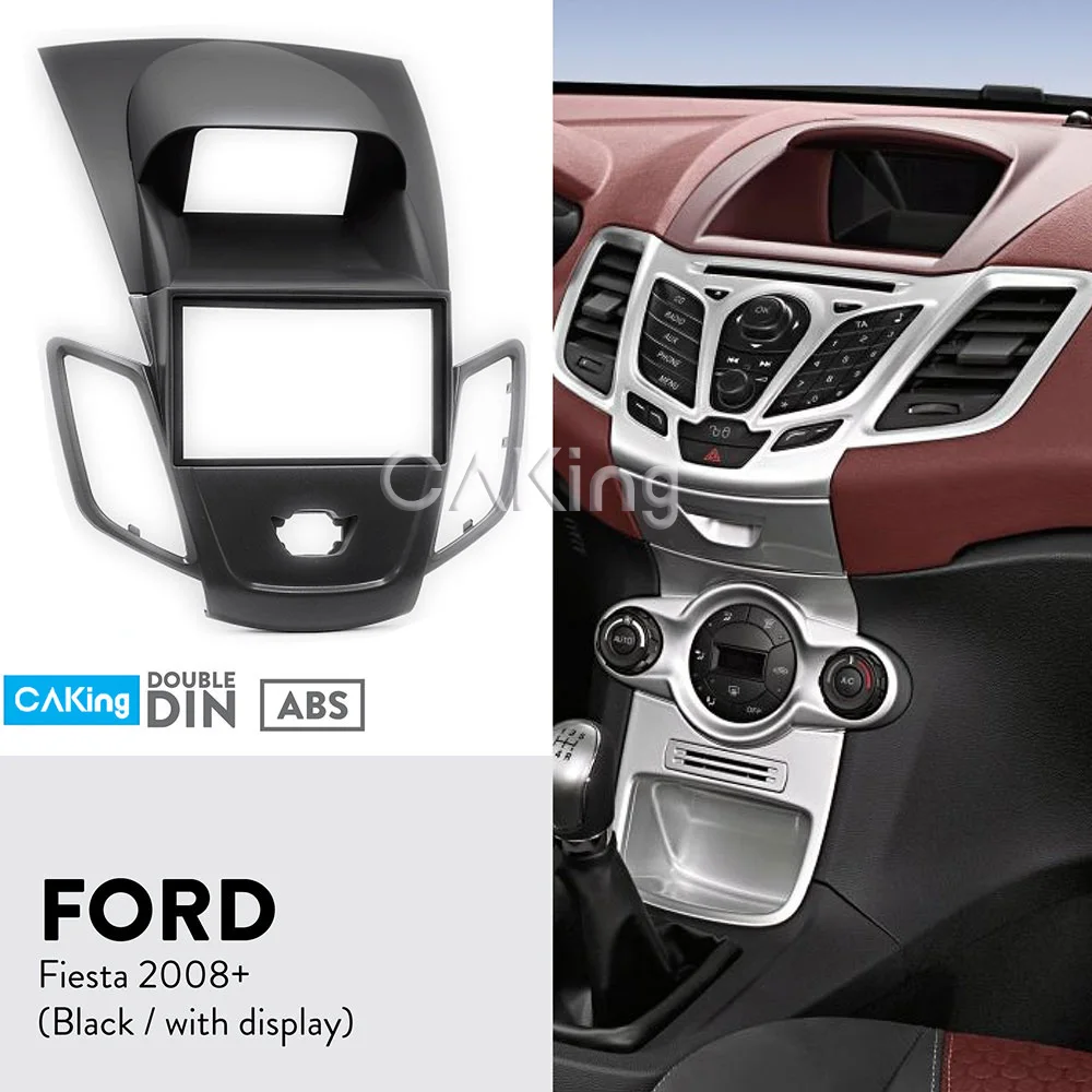 Двойная Din Автомобильная радиопанель Fascia Для FORD Fiesta 2008 2017 комплект для установки