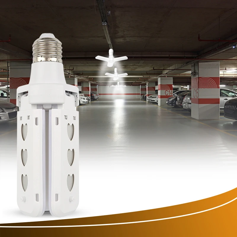 

Светодиодная лампа E27/30 Вт, промышленный светильник, светодиодный светильник для гаража, 3-4 листа, деформируемый складной светильник, подход...