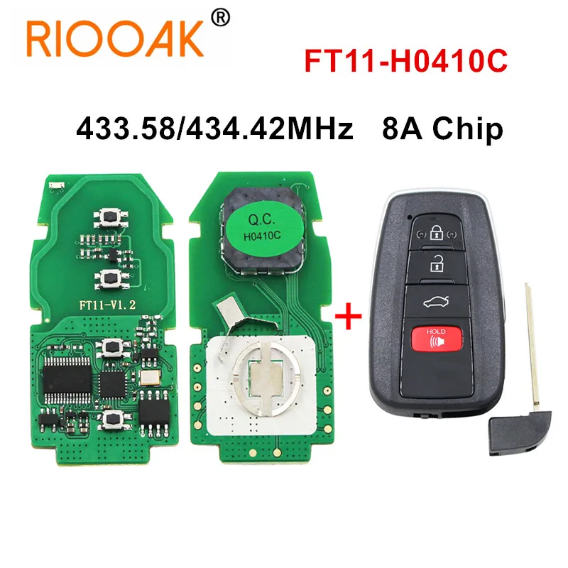 

Умная безключевая дистанционная Автомобильная клавиатура 433,58 МГц, 434,42 А, чип Smart Key PCB для Toyota RAV4 Avalon