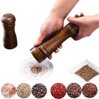 salt and pepper mill wood pepper shakers with strong adjustable ceramic grinder with spare ceramic rotor kitchen accessories
