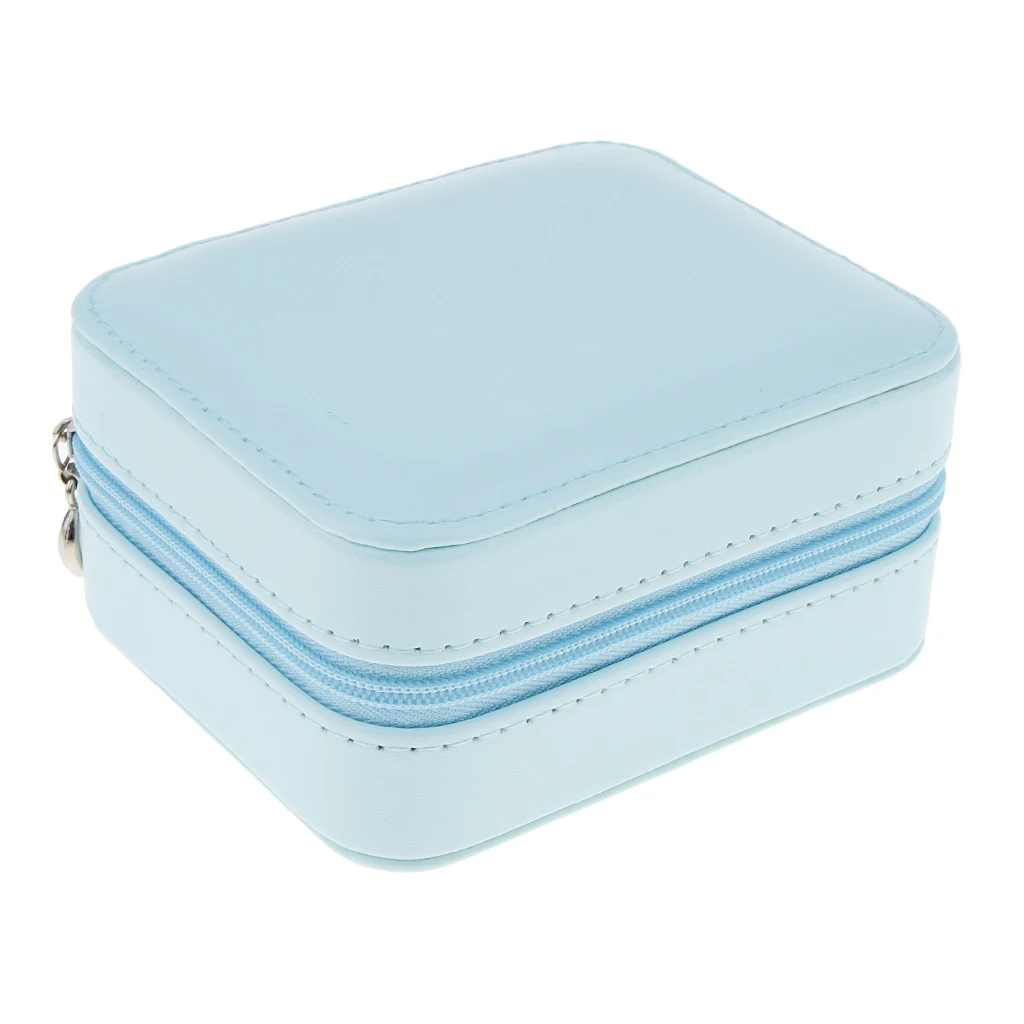 

Portable Jewelry Accessory Box PU Leather Travel Organizer Display Storage