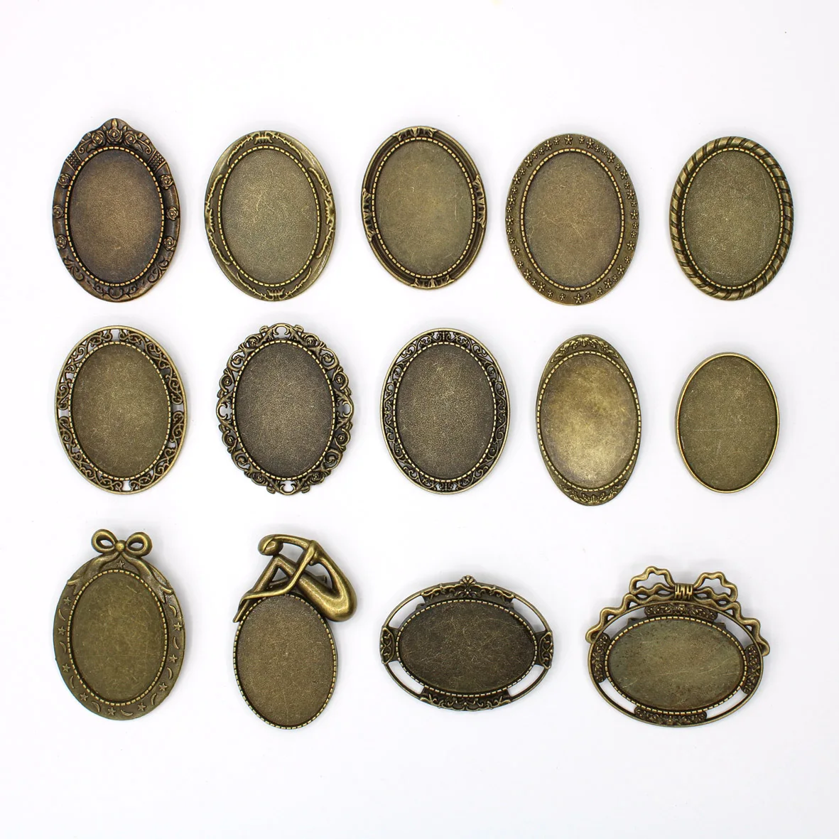 Бронзовая основа для броши с заклепками фиксированная прочная внутренняя часть