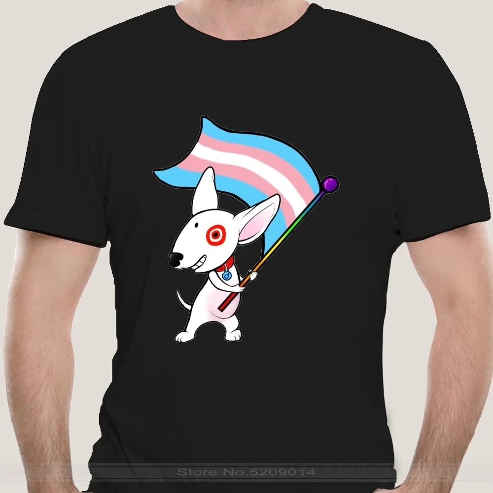 Модная футболка мужская хлопковая брендовая teeshirt Target Dog transпол Pride Bullseye (FTM версия)