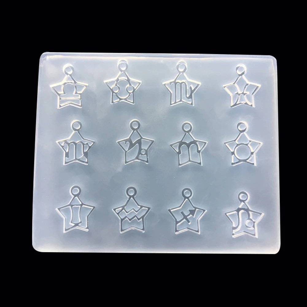 Зеркало 12 Созвездие Кристалл Капля клей плесень Силиконовая форма diy домашние