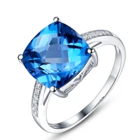 fashion rings 925 silver jewelry sapphire zircon gemstone accessories for women wedding promise party open finger ring wholesale