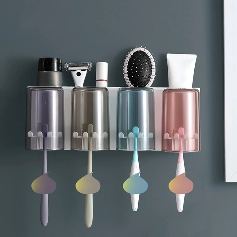 

Настенный держатель для зубных щеток, автоматический диспенсер для зубной пасты, многофункциональные аксессуары для ванной комнаты, орган...