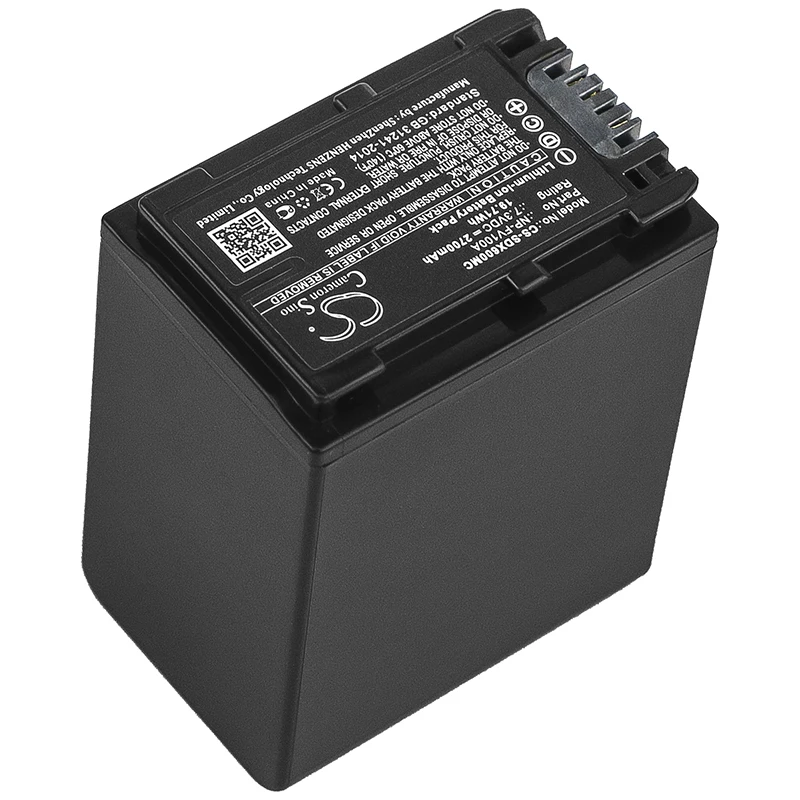 cameron sino 2700mah battery for SONY FDR-AX33 FDR-AX40 FDR-AX45 FDR-AX53 FDR-AX60 HDR-PJ675 NEX-VG30 NP-FV100A