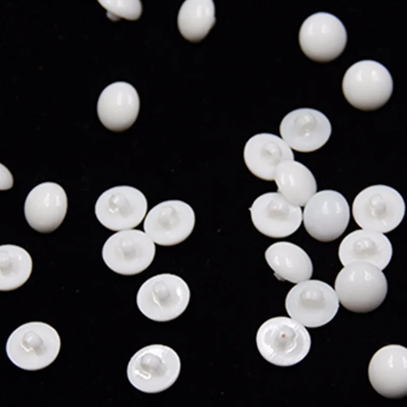 

30 Pcs/set New White Semicircle Plastic Buttons DIY Children Handmade Flowers Button Material Accessories Craft Toys Gifts
