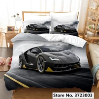 new 3d printed car bedding 23 pieces boy bedroom decoration quilt cover pillowcase race car printed bedding