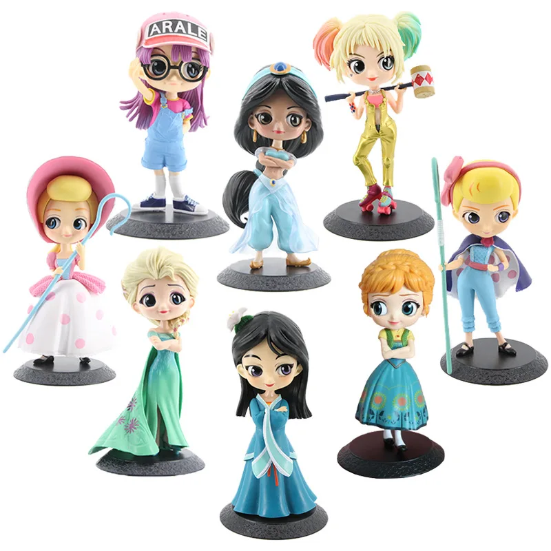 Экшн фигурки из пвх DISNEY Q Posket Princess Harley Quinn Wonder Woman Mulan Jasmine|Игровые и трансформеры| |