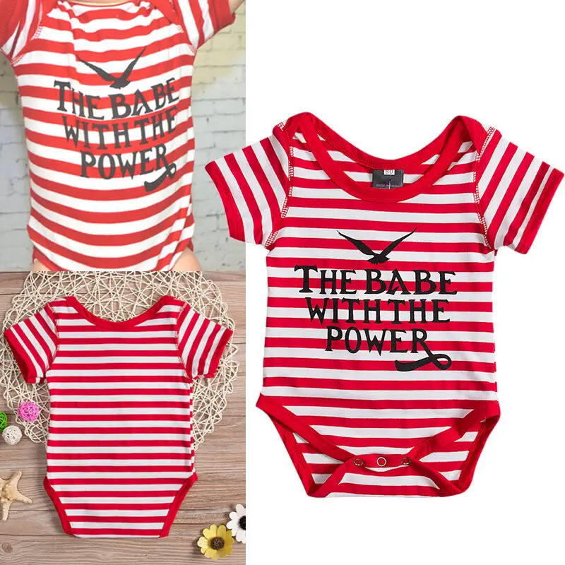 Популярный хлопковый комбинезон в полоску для новорожденных мальчиков и девочек