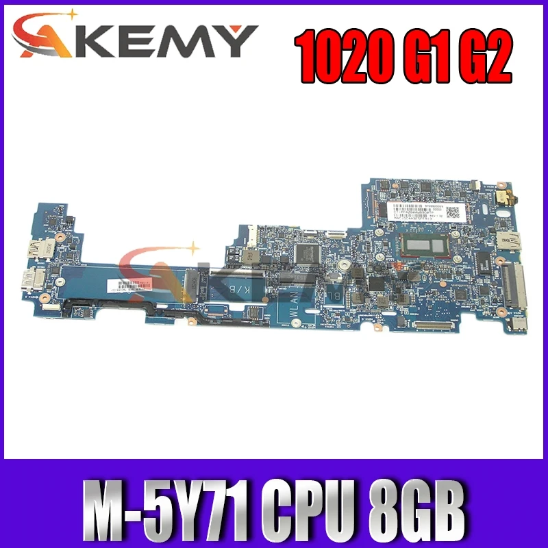 

Akemy FOR HP EliteBook 1020 G1 G2 Laptop Motherboard 6050A2646201-MB-A03 790064-001 790064-601 790064-501 M-5Y71 CPU 8GB