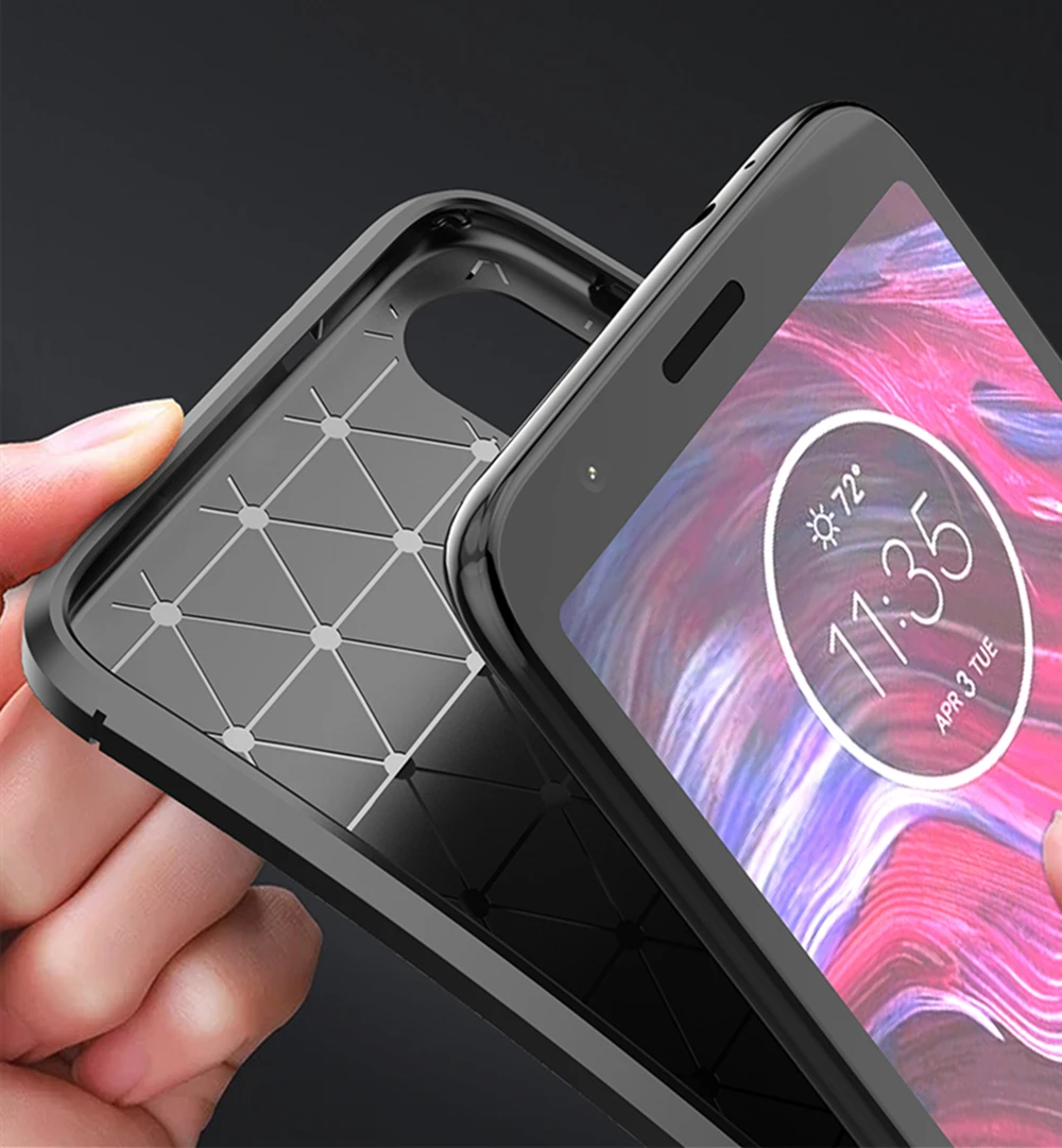 Luxury Shockproof Silicone Phone Case For Motorola E5 E5PLus E5Play GO E6 E6Plus E6Play E7 Protection Back Cover|Бамперы| |