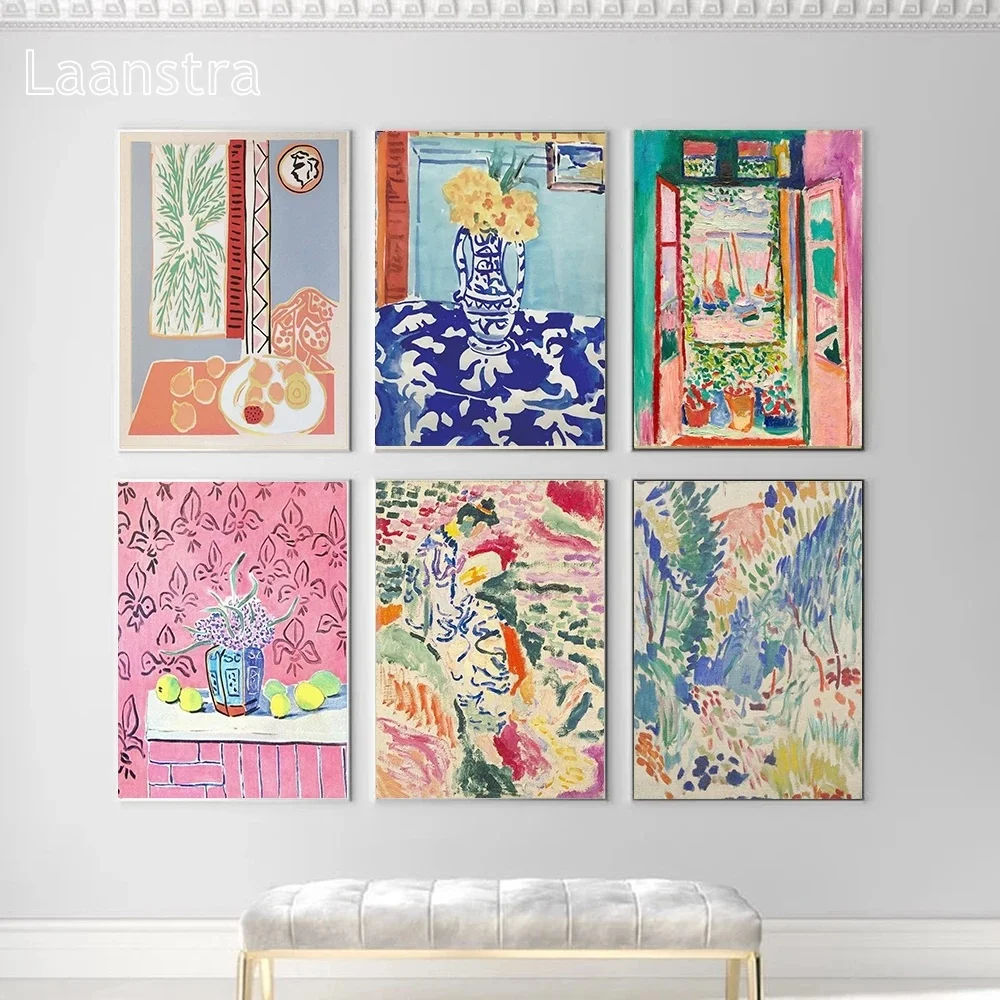 

Henri Matisse Retro Posters and Prints Abstract Landscape Wall Art Vintage Canvas Painting Pictures for Living Room Home Decor