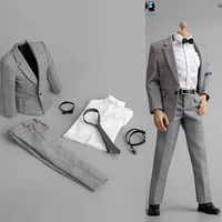 zy5038 16 male gray suit set model man clothes accessories fit 12 action figure dolls in stock zytoys