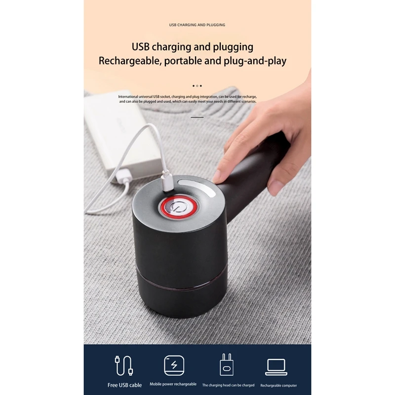 

Rechargeable Lint Remover Sweater Defuzzer with 4-Speeds Electric Lint Remover Easy Remove Fuzz Lint Bobbles