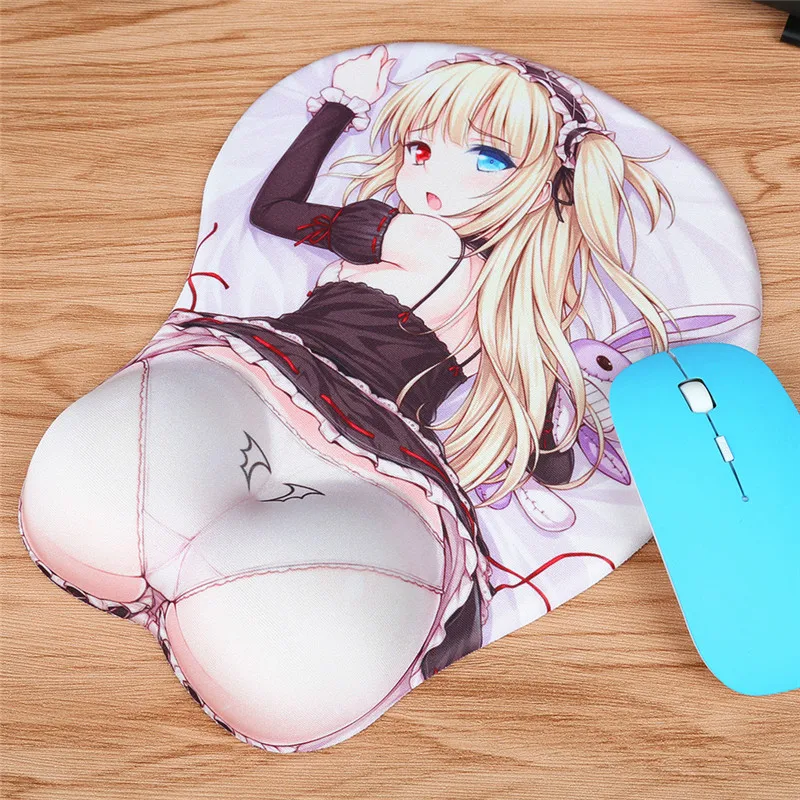 

FFFAS Wrist Rest 3D Mouse Pad Mat Comfortable Breast Gamer Mousepad for Laptop Notebook PC