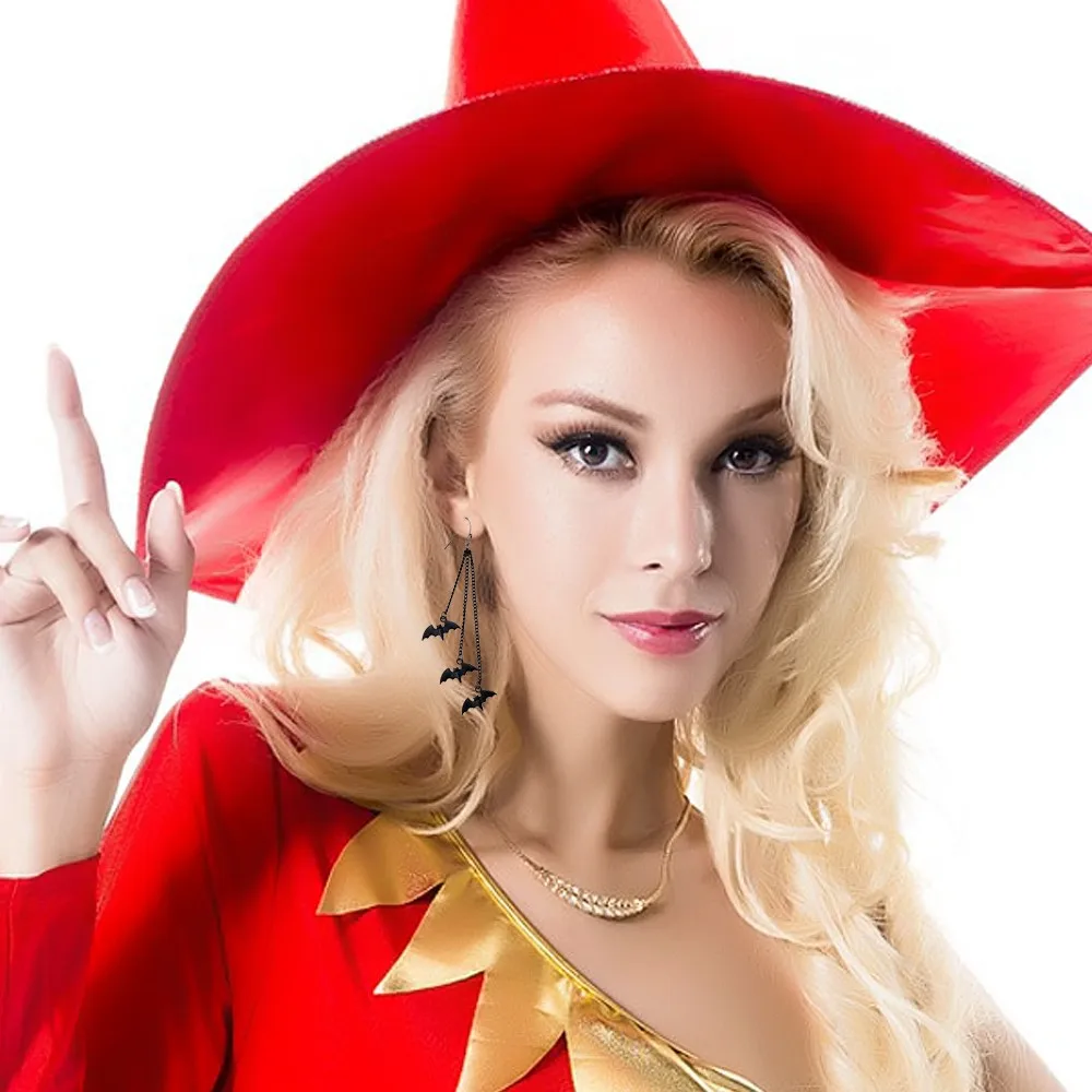 #60 Новинка серьги в стиле летучая мышь для Хэллоуина Европейский и американский