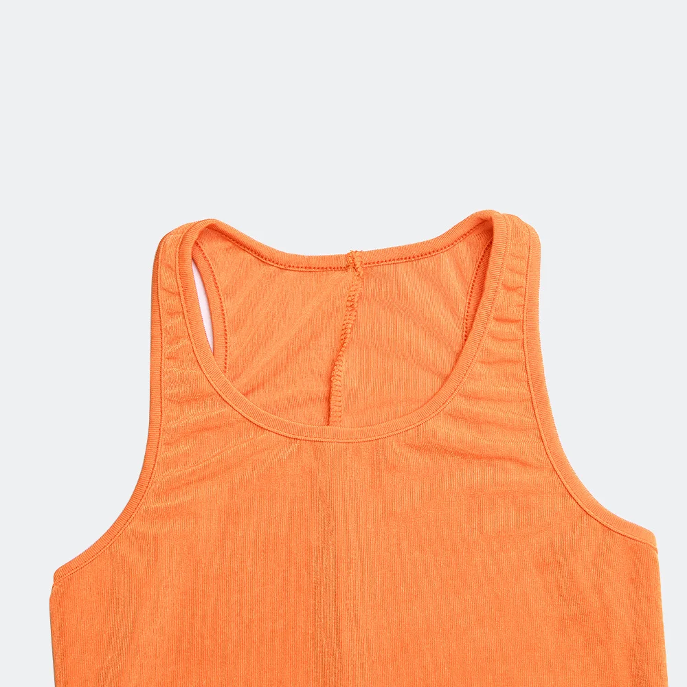 

Chic Fashion Sexy Sleeveless Knit Tank Dresses Summer 2021 Ladies Simple Round Neck Long Midi DressVestido