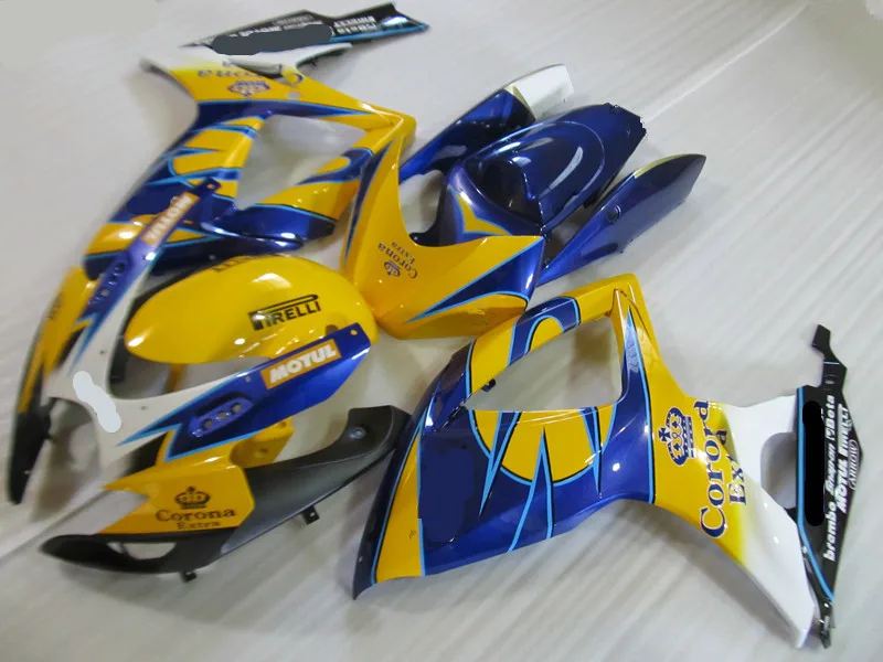 Набор обтекателей мотоцикла для GSXR600 750 K6 06 07 GSXR 600 GSXR750 2006 2007 ABS желтый синий