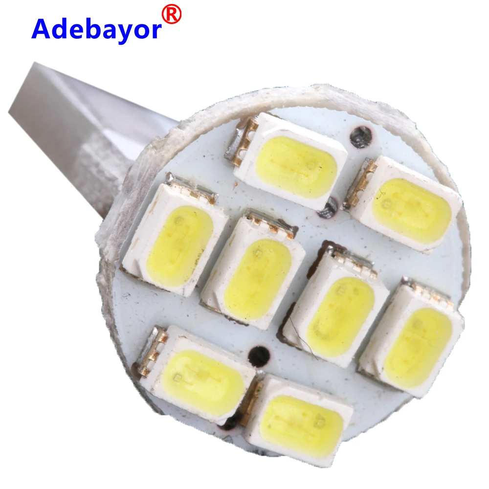1000 шт PCB T10 Светодиодная лампа 1206 8 SMD W5W 64LM 147 габаритная дверная цвет белый 12