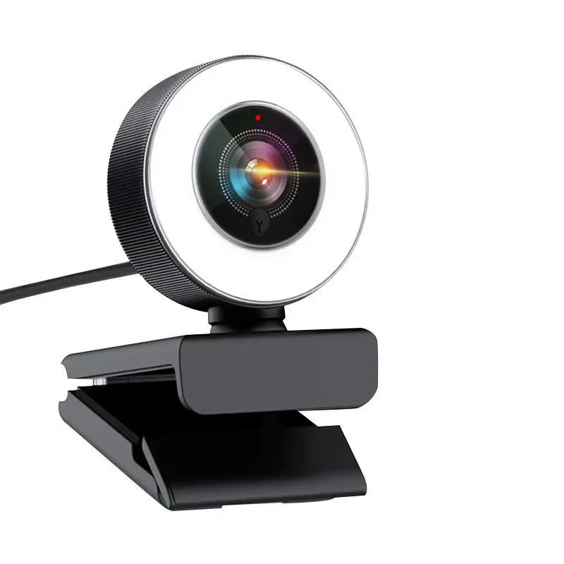 

1080P Streaming HD Webcam Built in Adjustable Ring Light and Mic. Advanced autofocus AF Web Camera for Google Meet Xbox Gamer