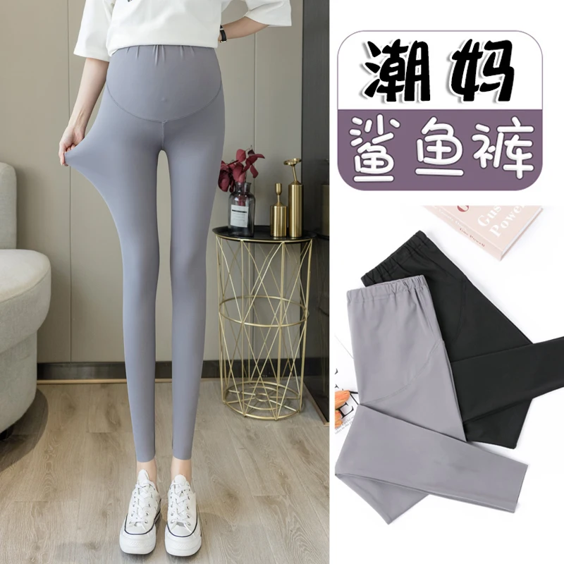 

651# 2021 Spring Skinny Maternity Legging High Waist Belly Pencil Pants Clothes for Pregnant Women Sports Casual Yoga Pregnancy