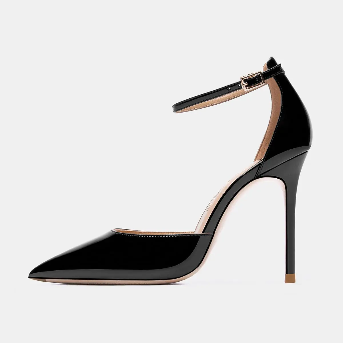 

2021 New Summer Thin High Heels Women's Shoes Fashion Sexy Patent Leather Wedding Shoes Party Elegant 0ffice Women'S Sandals 8cm