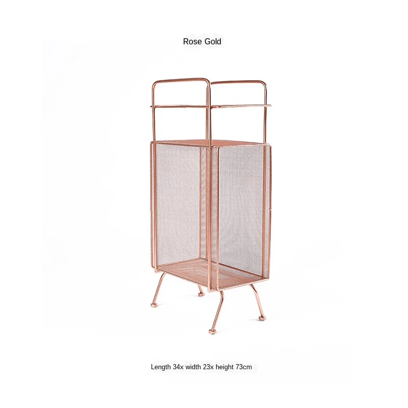 

Multi-layer design Nordic household living room storage rack narrow side design space-saving hotel bedroom magazine storage rack