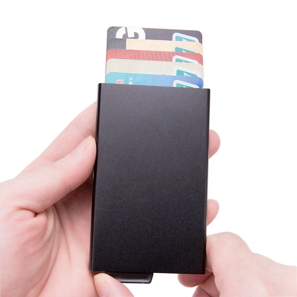 1 шт. алюминиевый автоматический держатель для карт чехол сумки мужские