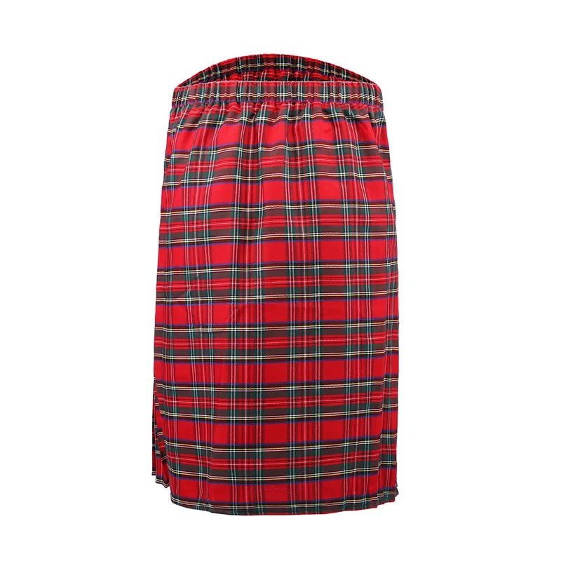 Модные мужские Шотландка Kilt традиционные юбки мужские Регулируемые Талия повседневные клетчатые плиссированные юбки с принтом Новинка