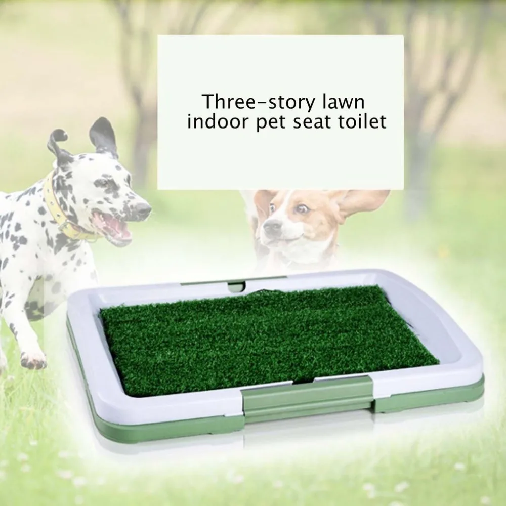 3 Layers Large Dog Pet Potty Training Pee Pad Mat Puppy Tray Grass Toilet Simulation Lawn For Indoor Potty Training Pet Supply