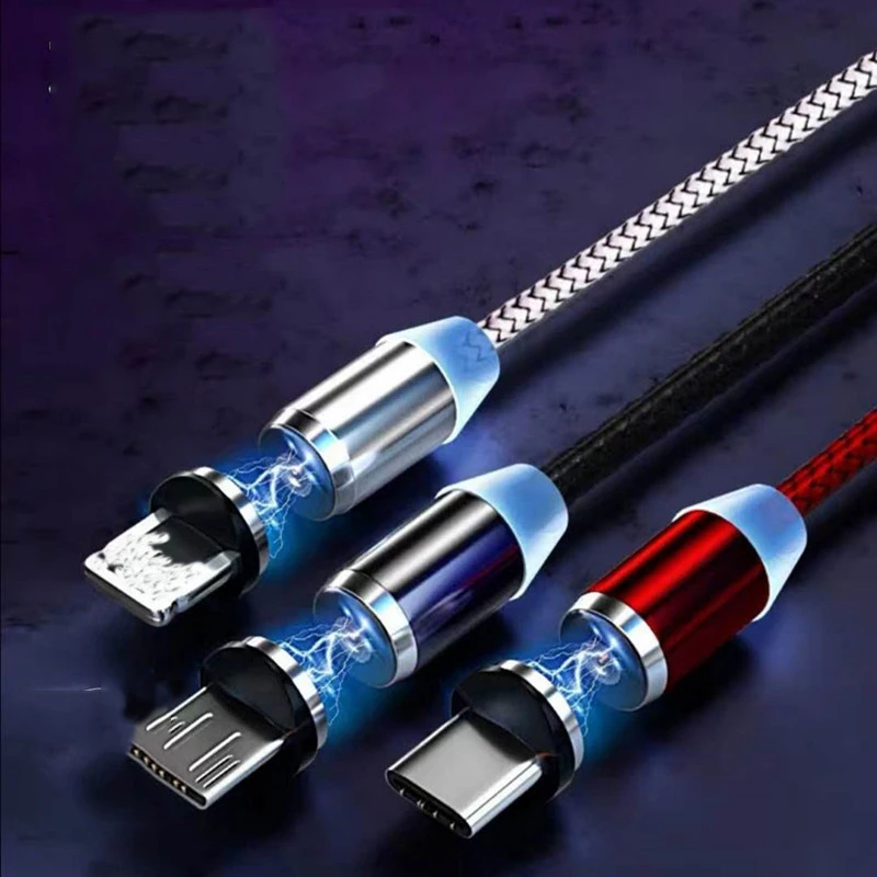 Магнитный кабель Micro USB/Type-C 1 м для iPhone Huawei Samsung Android мобильный телефон | Мобильные