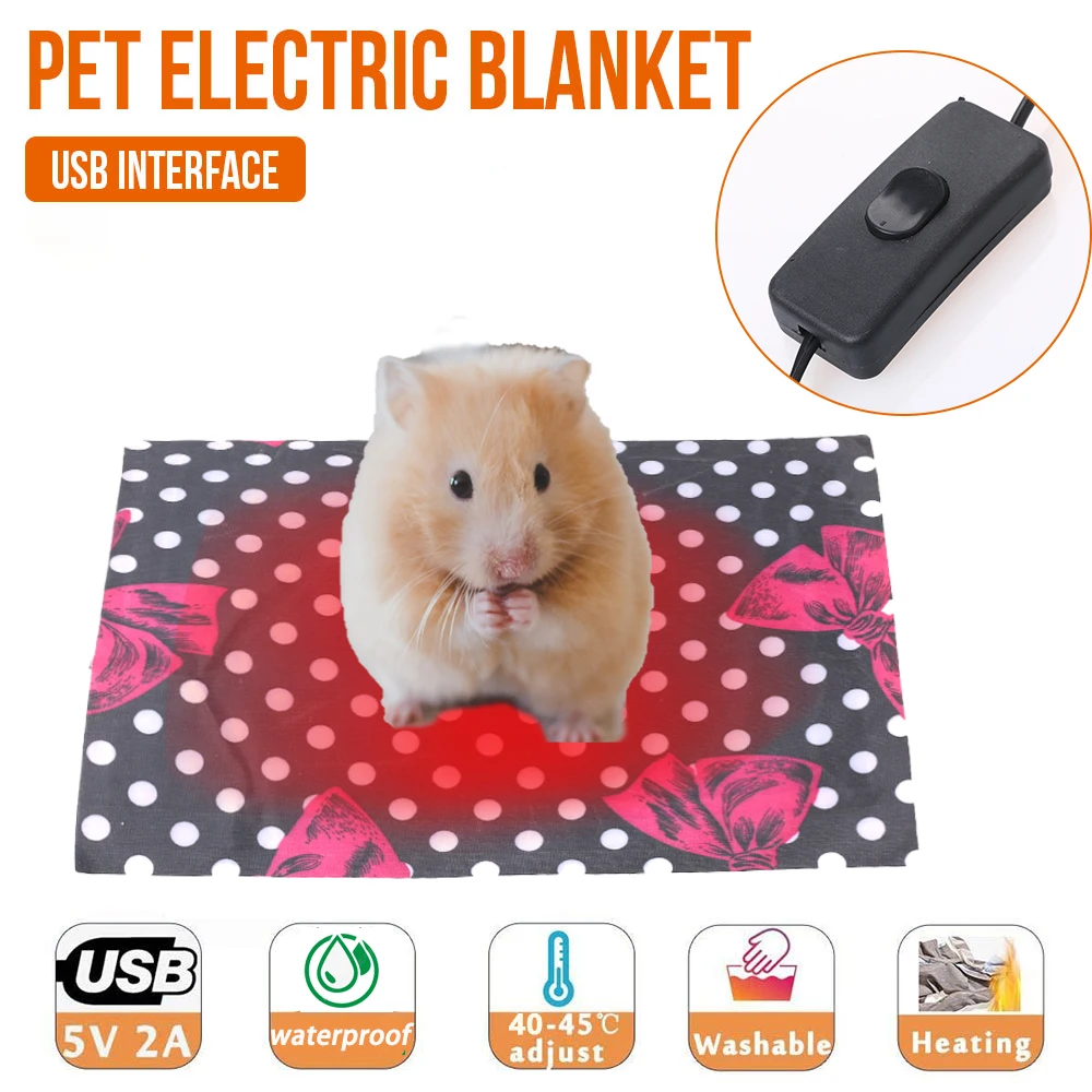 

5V Winter Pet USB Heating Pad Electric Blanket Insulation Pad Warm Pet Mat Pad Cat Warm Bed Dog Reptile Heating Pad Heating Sofa