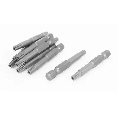 

10pcs 1/4" Hex Shank 4mm Tip T25 Magnetic Torx Security Screwdriver Bits 50mm