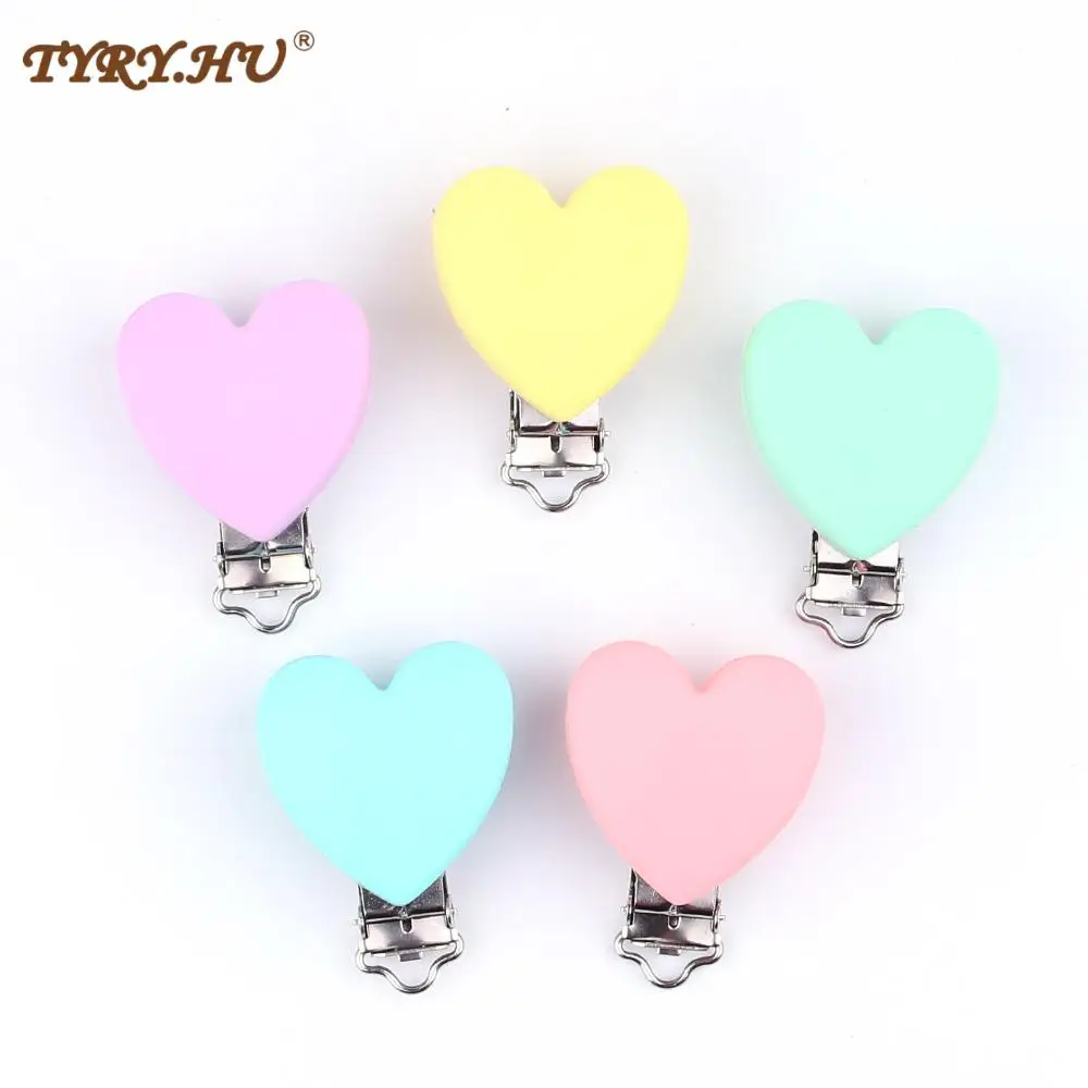 Зажим для соски TYRY.HU в форме сердца силиконовый Прорезыватель зубов аксессуары
