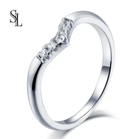 sl s925 shining couple rings sterling silver marriage engagement ring valentines day gift stylish jewels