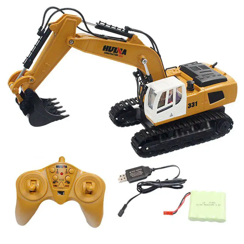 

HuiNa 1331 1/16 2,4G 9CH Электрический экскаватор на радиоуправлении, Инженерная модель копания, игрушечные строительные модели автомобилей с дистан...