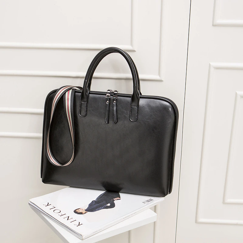 Women's Genuine Leather Briefcase Luxury Designer Office Laptop Bag For 13