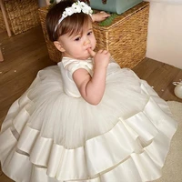 ivory one shoulder ball flower girl dresses princess birthday robe de demoiselle pageant first communion wedding gown