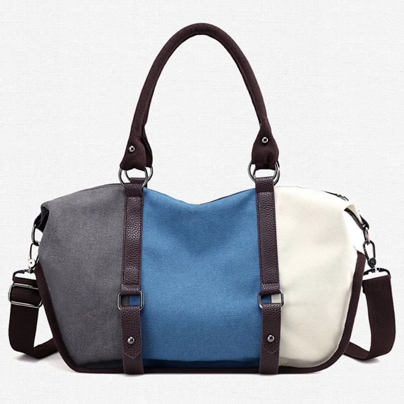 

Сумка на плечо Женская холщовая, саквояж кросс-боди, Многофункциональный модный чемоданчик большой вместимости, модный саквояж для путешес...