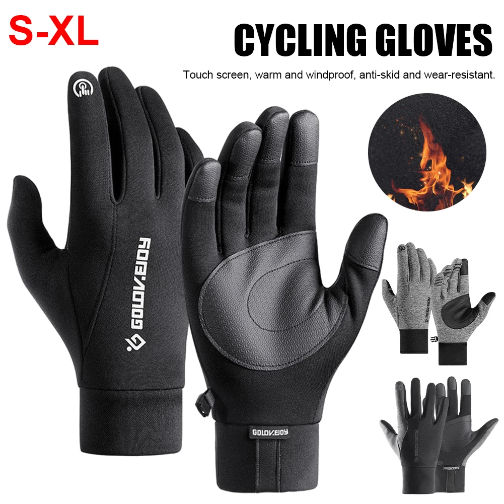 

2021 Winter Warm Gloves Waterproof Windproof Outdoor Sport Climbing Bicycle Cycling Motorcycle Gloves Touch Screen Non-slip