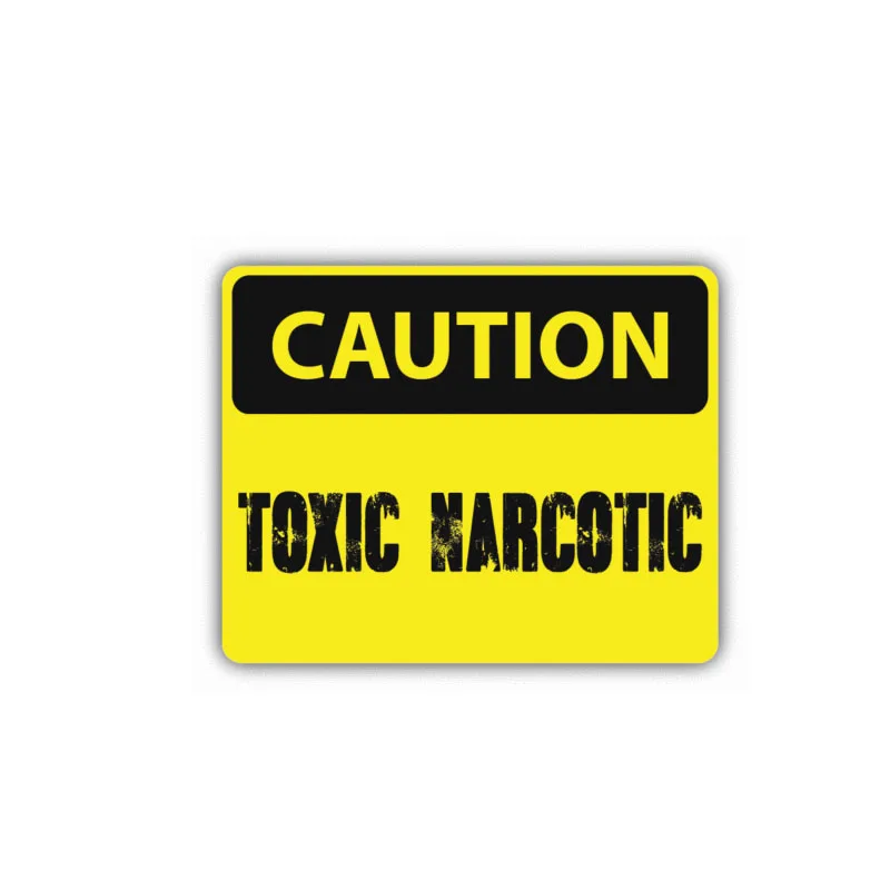 Забавная Автомобильная наклейка Aliauto предупреждающая токсичная наркотическая