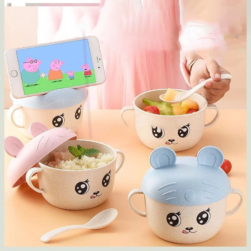 1 Набор для кормления ребенка еда посуда пшеницы мультфильм детская дети едят
