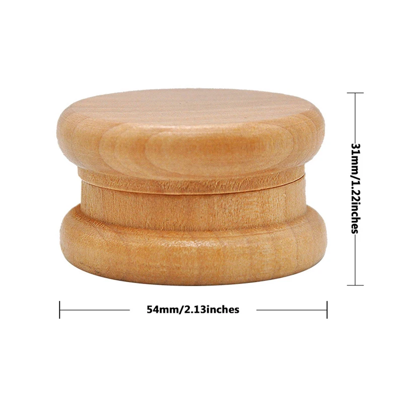 

54MM Wooden Herb Grinder 2 Layer With Nail Teeth Spice Wood Herb Grinder Handle Tobacco Herb Grinder Weed Accessories 1PC