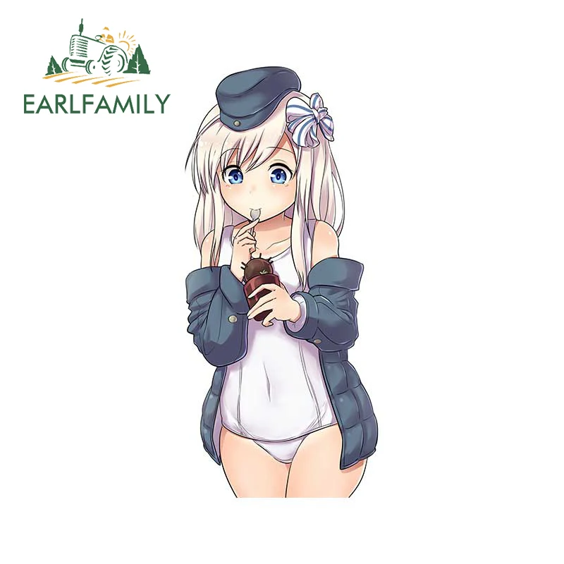 

EARLFAMILY 13 см x 5,8 см для Warship девушки Автомобильная наклейка креативная Водонепроницаемая наклейка окклюзийный бампер с царапинами