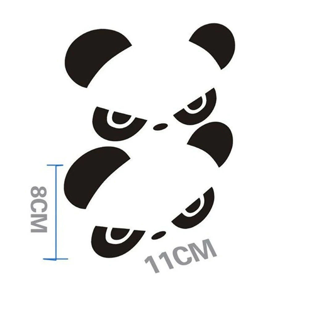 

Cool Cute Funny Fashion Panda car stickers Fashion Design Rearview 3D Decoration Sticker Car Side Mirror Decals11*8cm