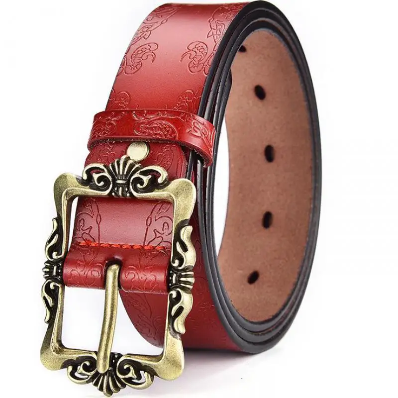 Лидер продаж ретро пояса из натуральной кожи женская булавка пряжка кожаный